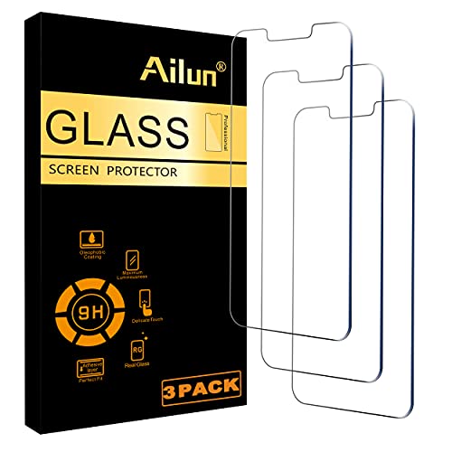 Ailun Glass Screen Protector for iPhone 14 / iPhone 13 / iPhone 13 Pro [6.1 Inch] Display 3 Pack Tempered Glass, Case Friendly