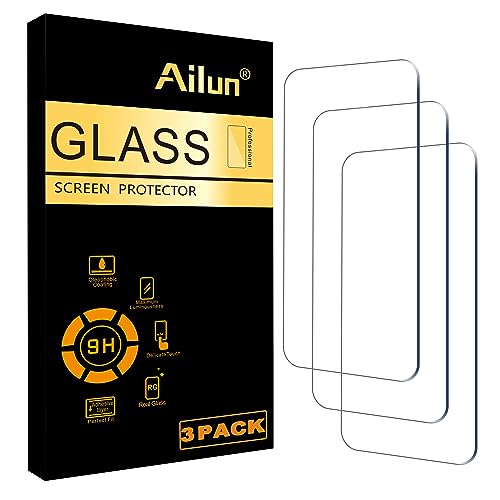 Ailun Glass Screen Protector for iPhone 14 / iPhone 13 / iPhone 13 Pro [6.1 Inch] Display 3 Pack Tempered Glass, Case Friendly